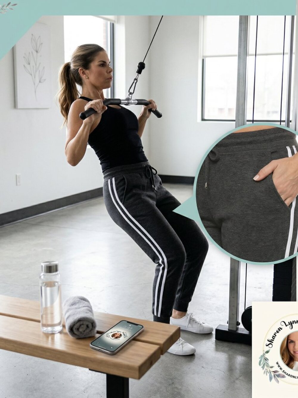 🔥 Women’s Striped Jogger Pants – Soft Casual Lounge Pants with Pockets